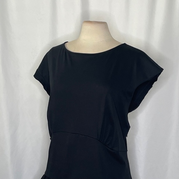 NWT!! J. CREW Bubble-Hem Mixy Dress Solid Black Mini Poplin Bubble Hem Preppy 3X - Picture 7 of 16